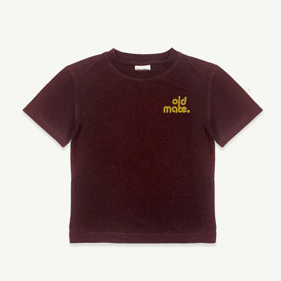 Old Mate Kids Hemp Tee - Raisin