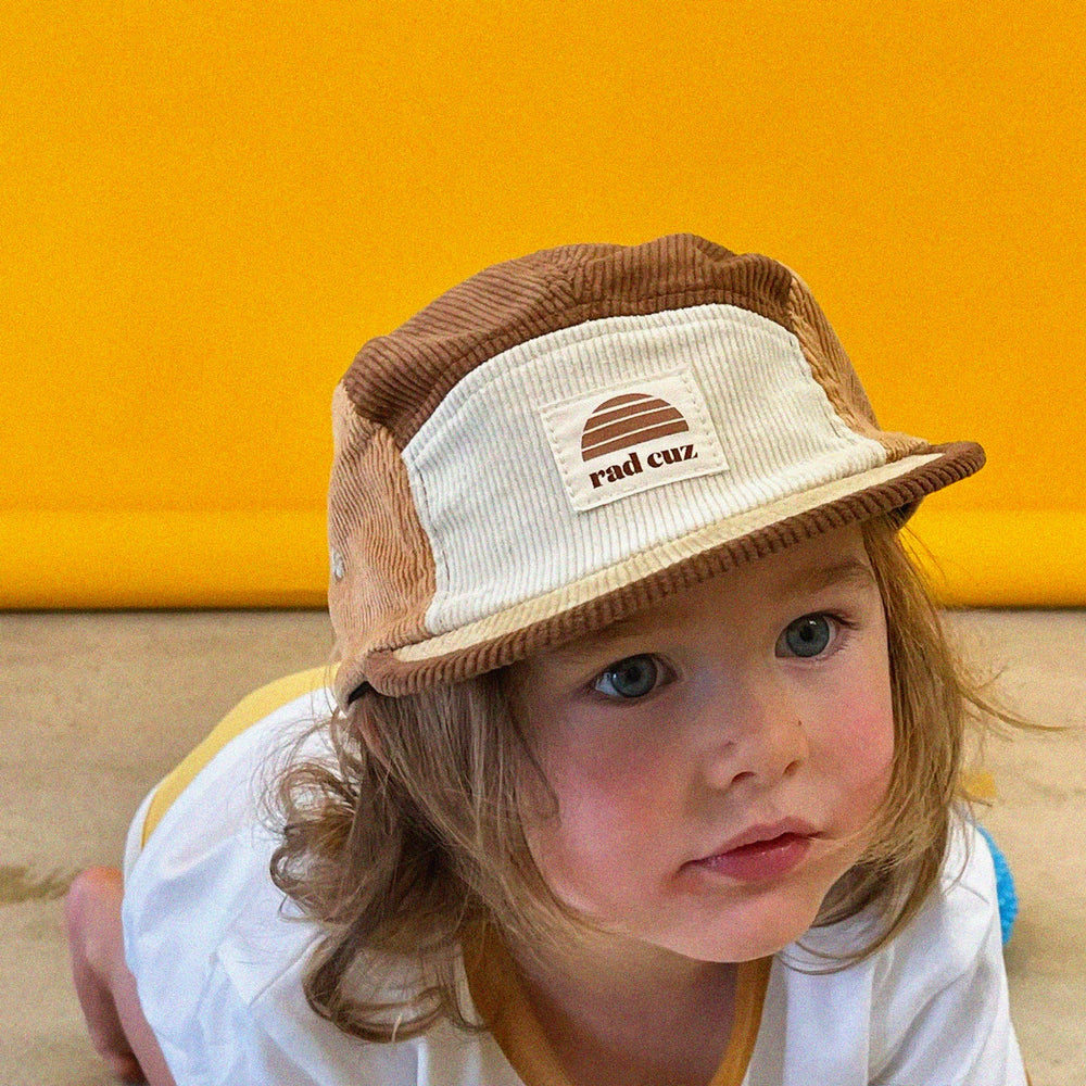 Rad Cuz Five Panel Splice Cord Cap - Tan