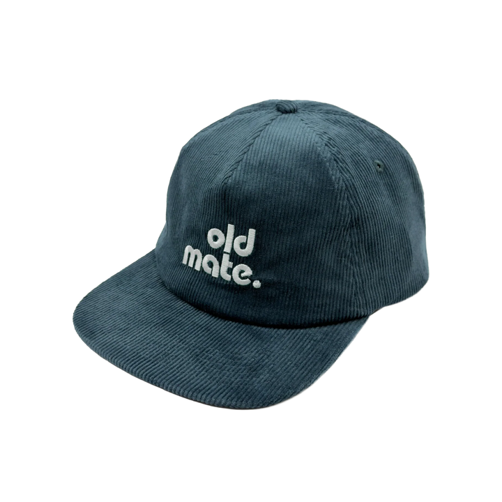Old Mate Pinch Front Cord Kids Cap - Teal