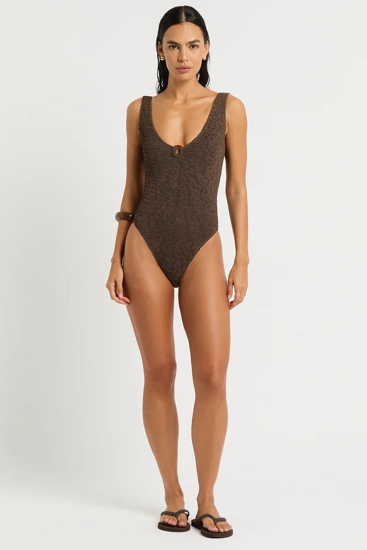 Ring Mara One Piece - Cocoa Leopard Jacquard
