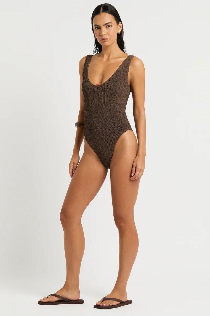 Ring Mara One Piece - Cocoa Leopard Jacquard