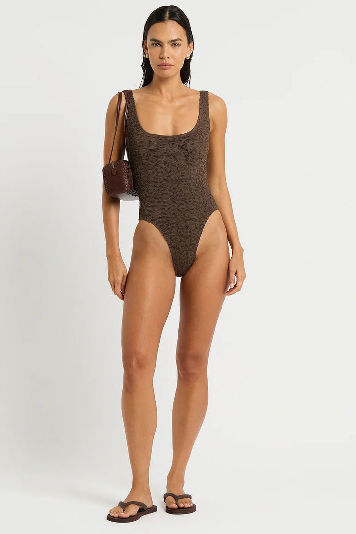 Madison One Piece - Cocoa Leopard Jacquard