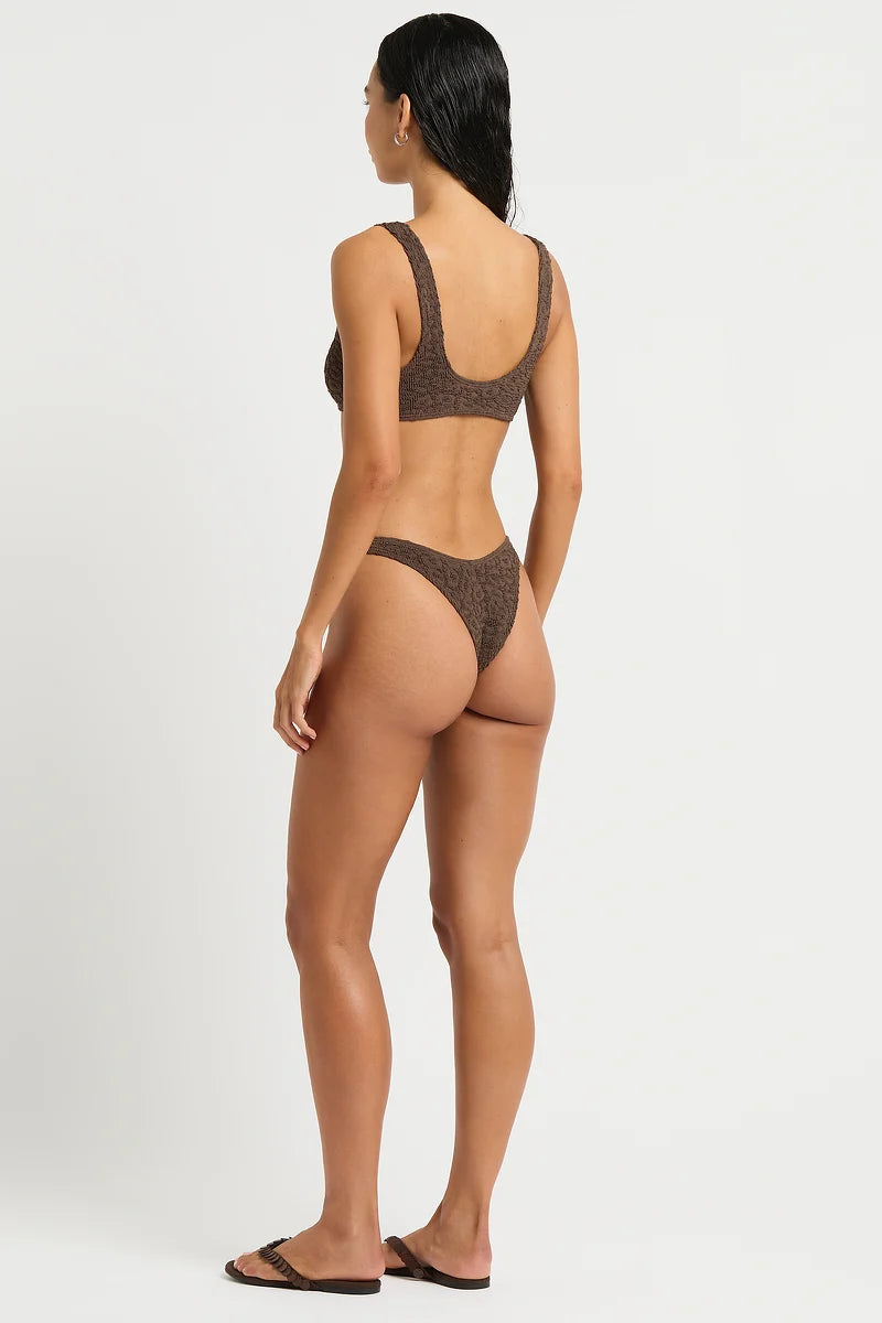 Malibu Crop - Cocoa Leopard Jacquard