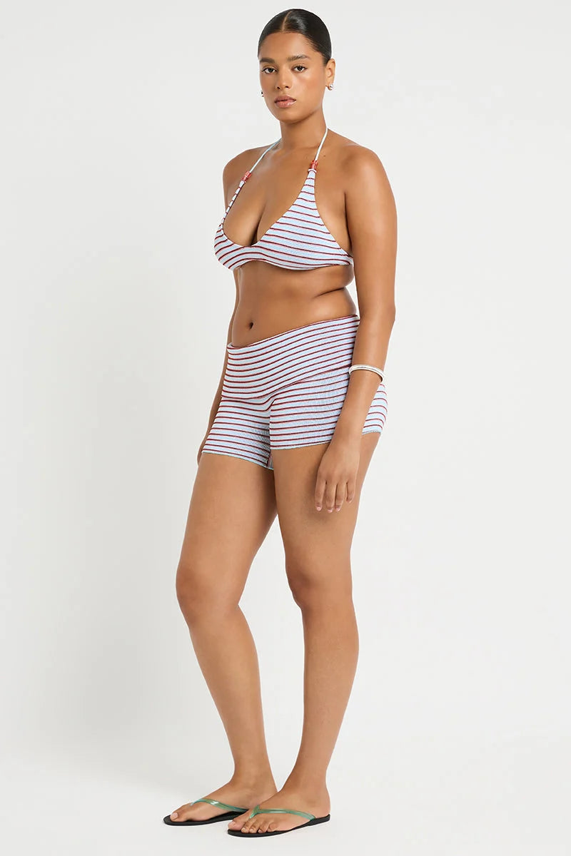 Beaded Astrid Crop - Volley Stripe Micro
