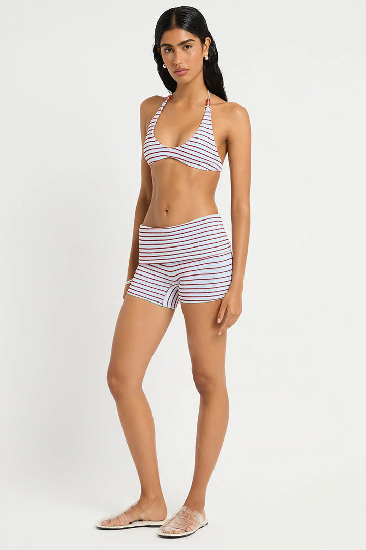 Beaded Astrid Crop - Volley Stripe Micro