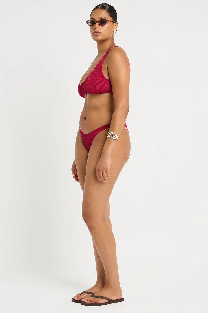 Ring Malibu Crop - Wine Shimmer Cord