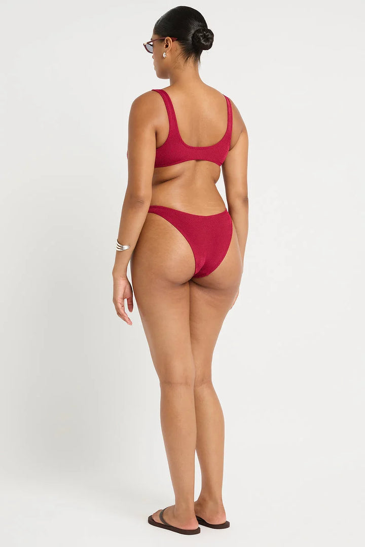 Ring Malibu Crop - Wine Shimmer Cord