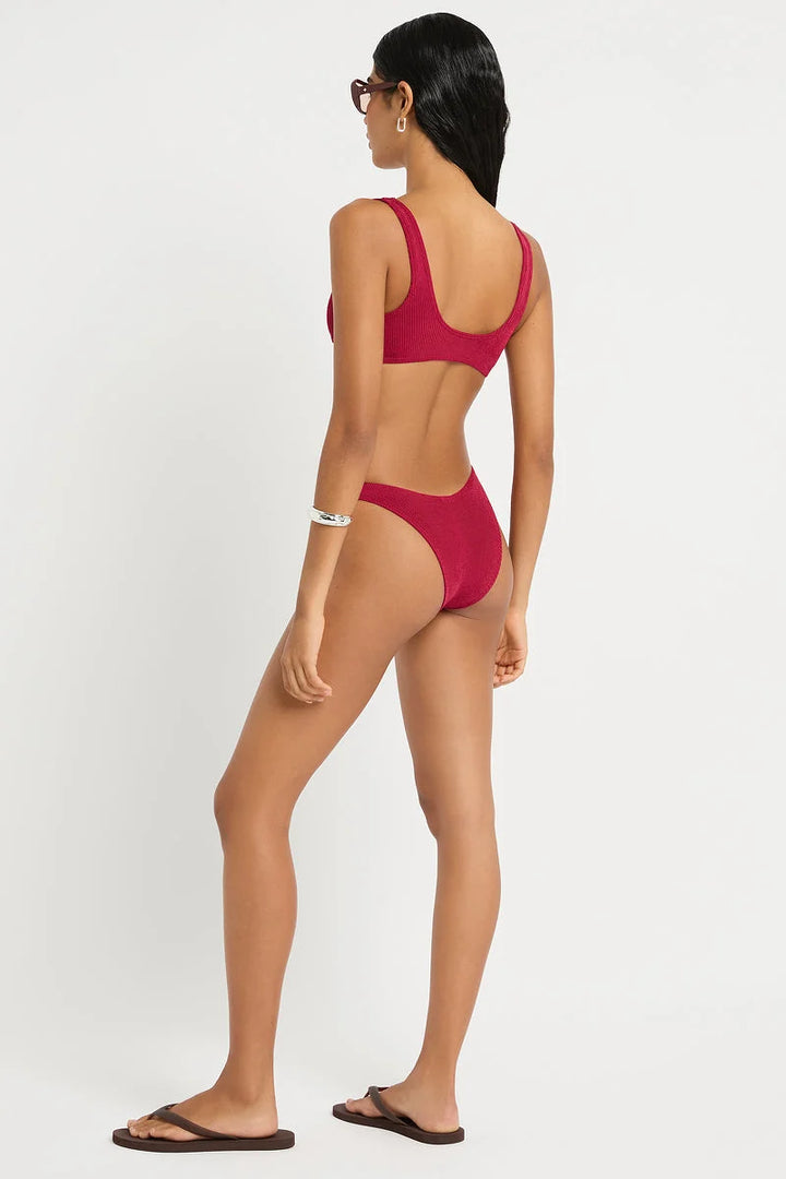 Ring Malibu Crop - Wine Shimmer Cord
