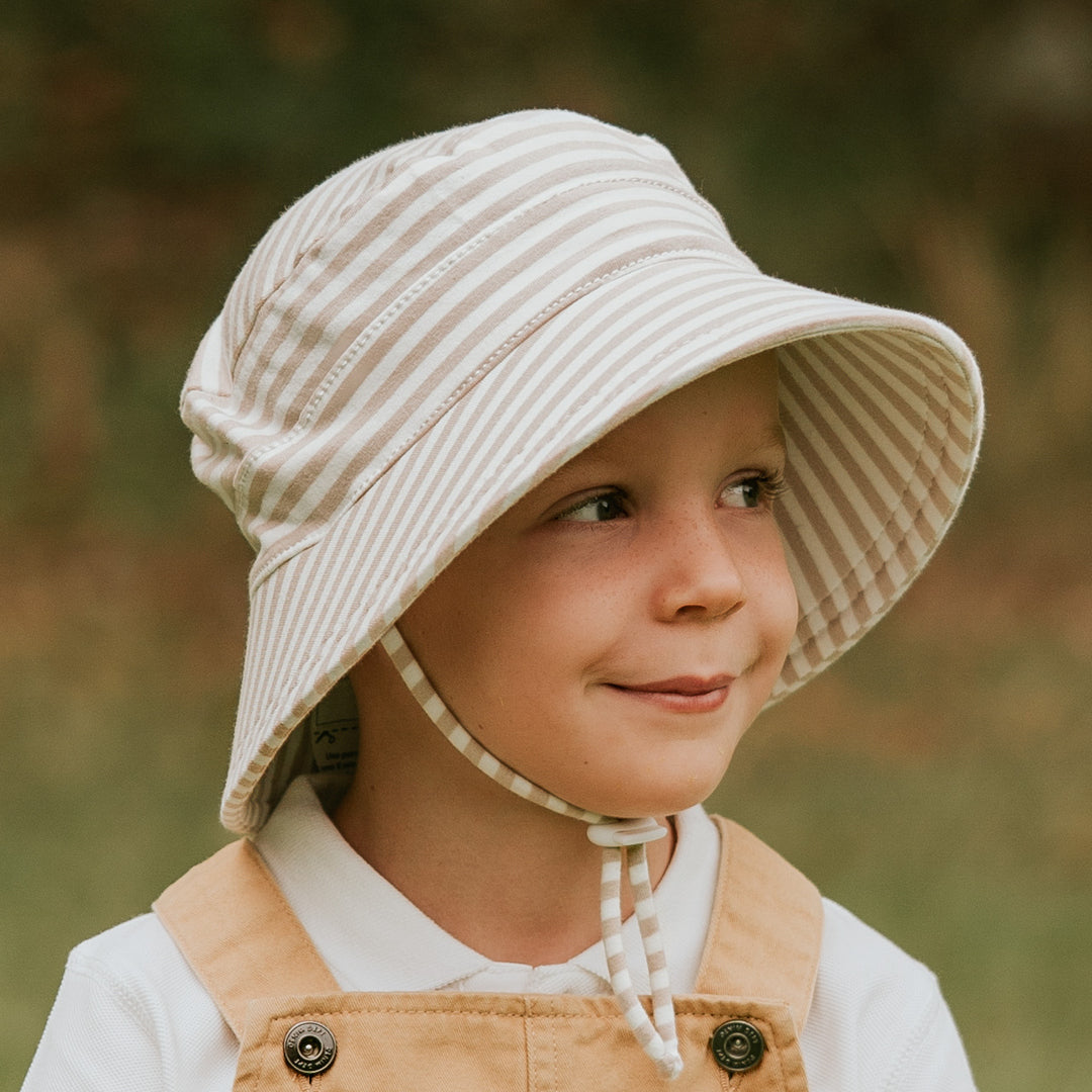 Kids Classic Bucket Sun Hat - Natural Stripe