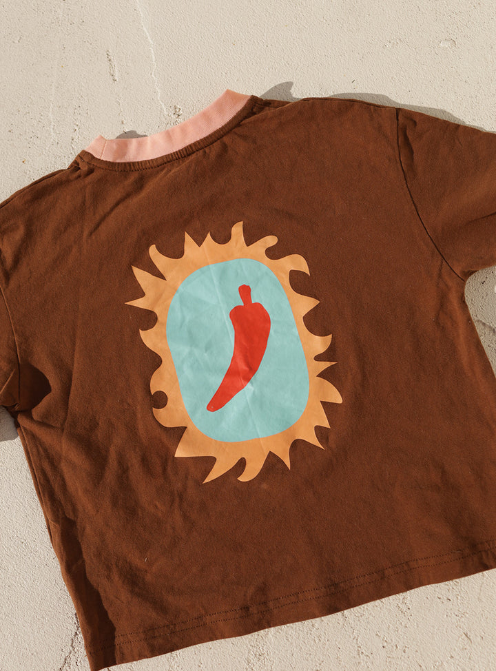 Spicy But Nicey T Shirt - Brown