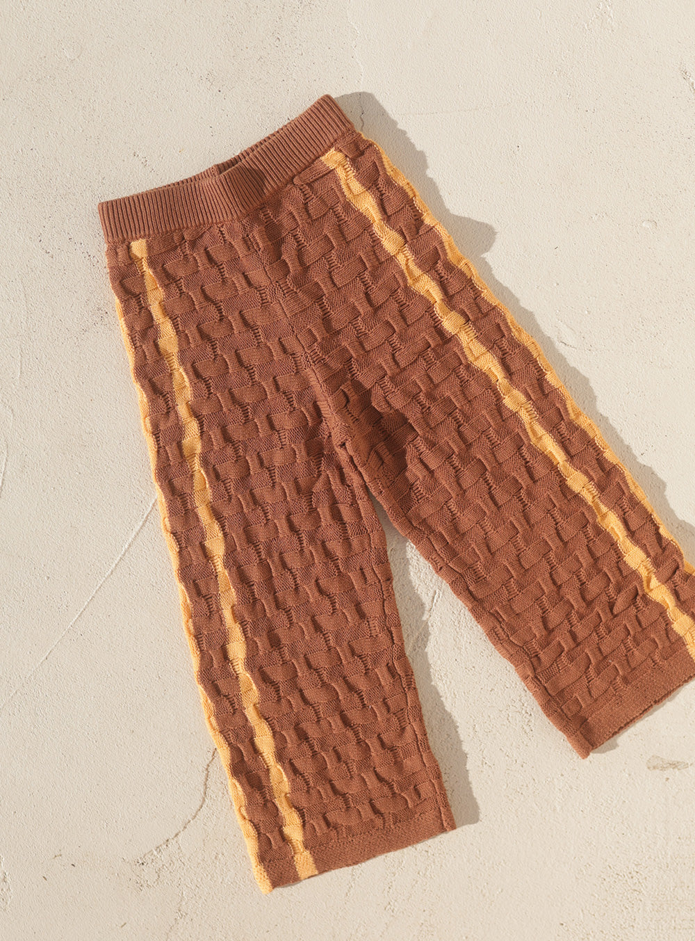 Twin Stripe Knit Pant - Brown & Orange