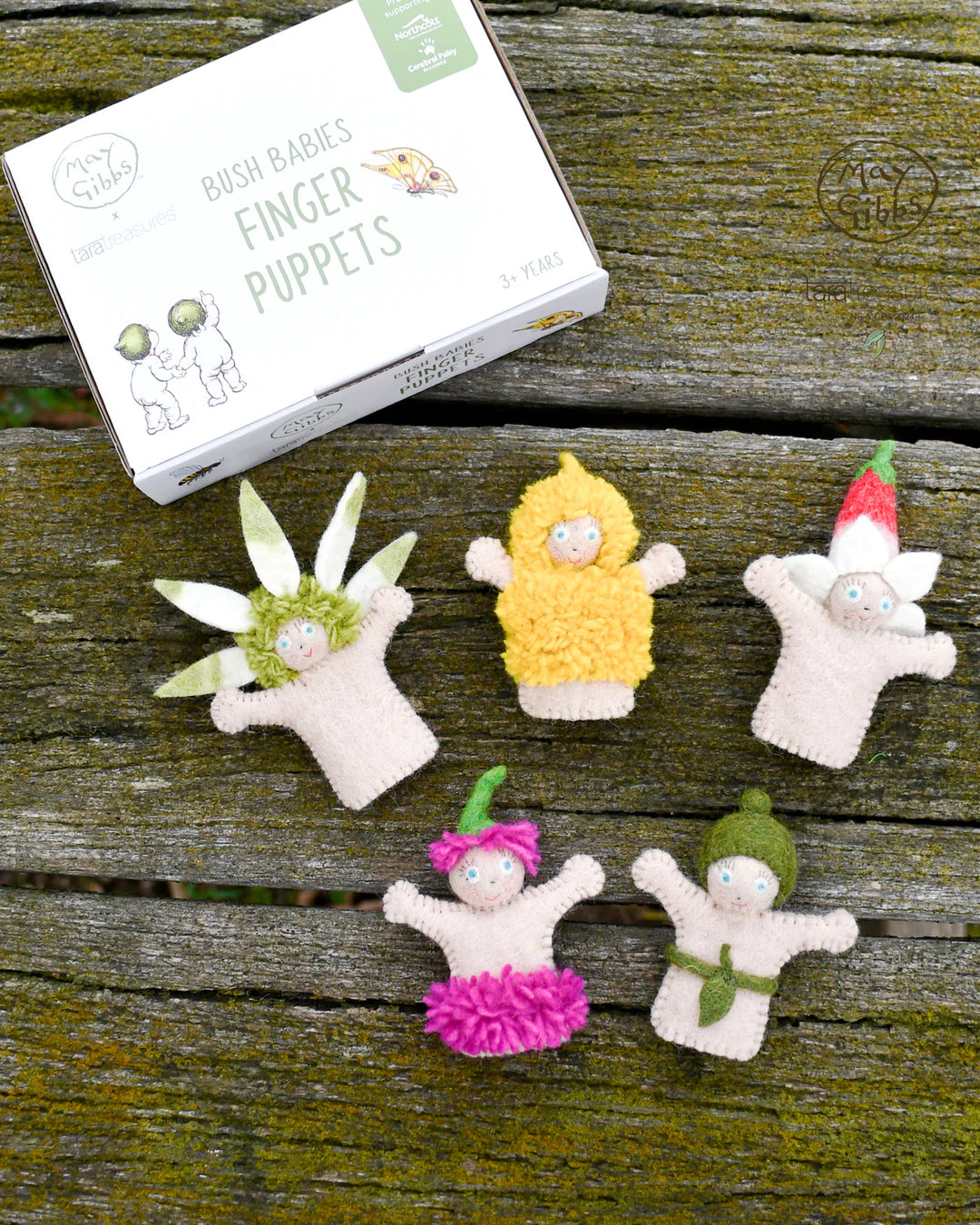 Bush Babies Finger Puppets Set - May Gibbs x Tara Treasures