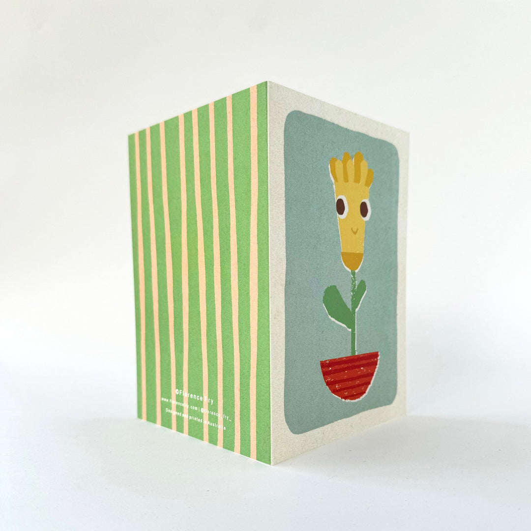 Daffodil Flower Pot Friend Card