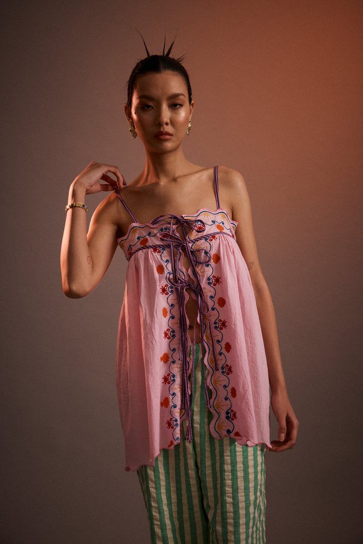 Calypso Ares Tie Front Top