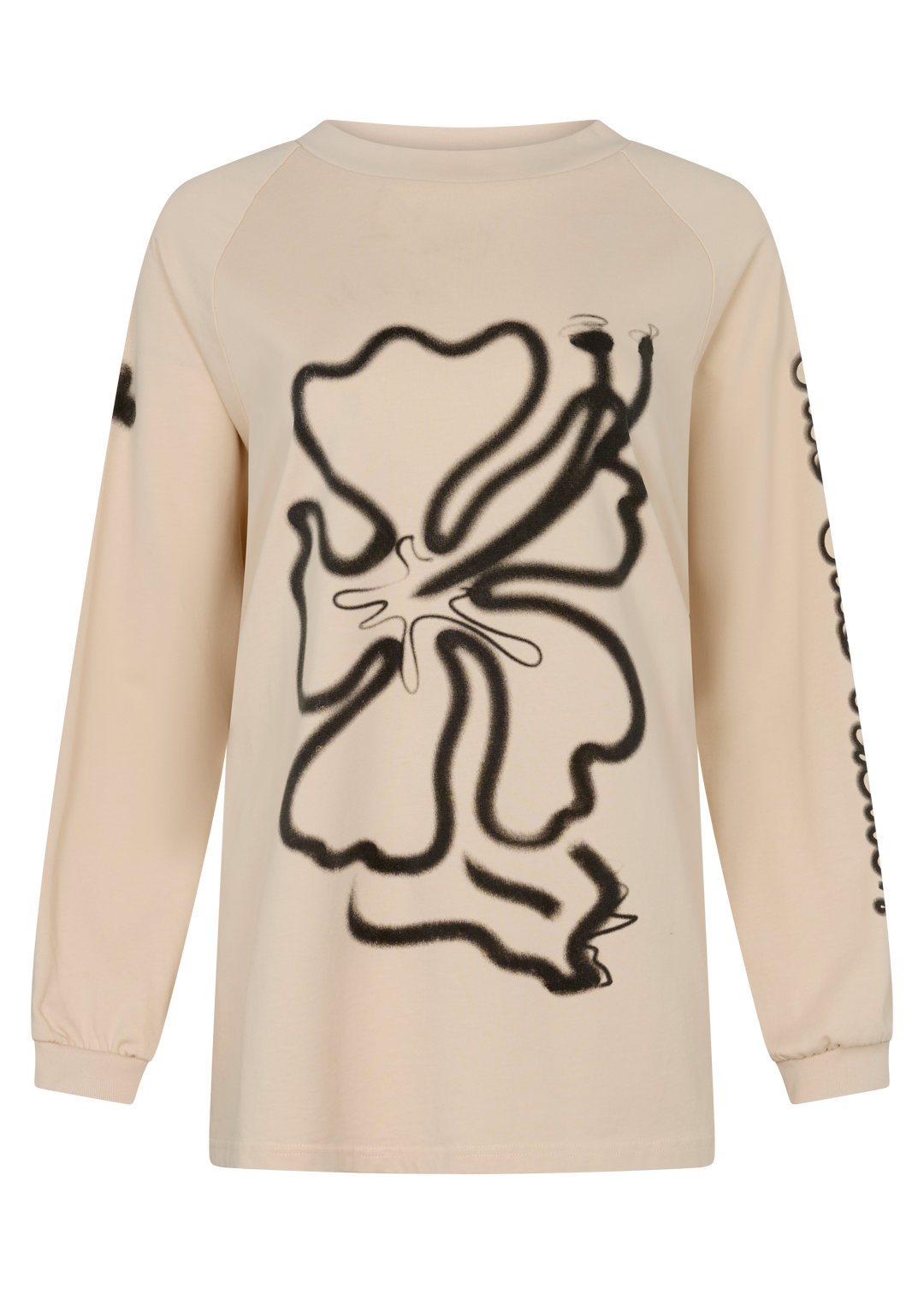 Cloud Hibiscus Haven LS Tee - Cream