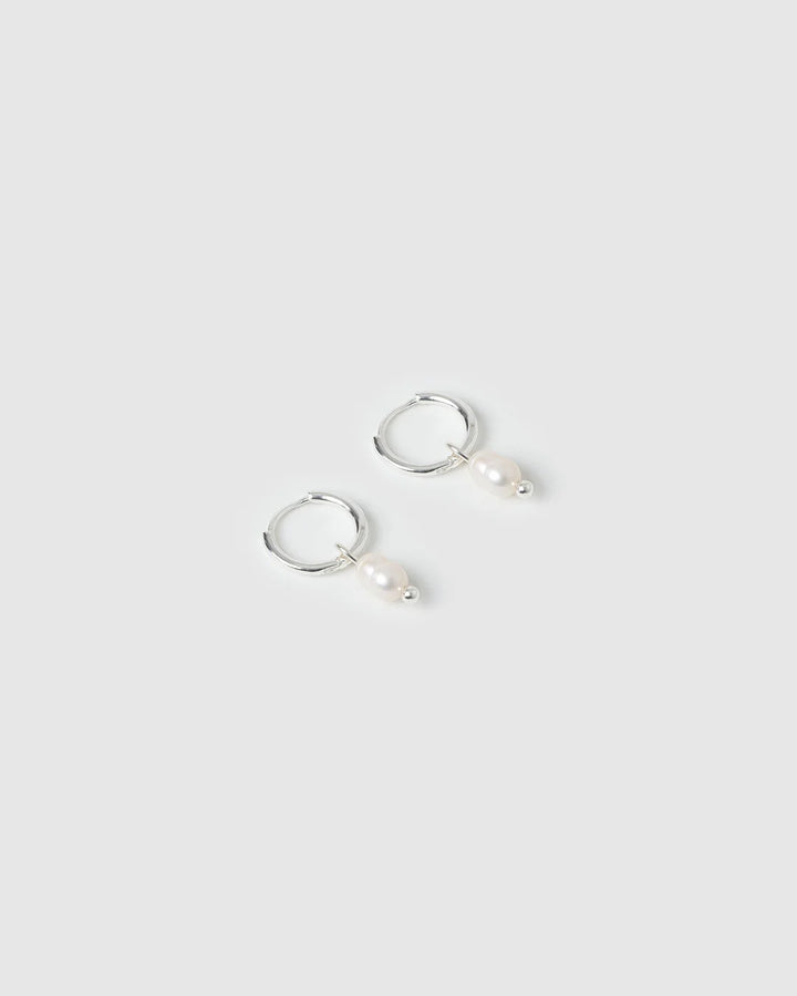 Cordelia Pearl Earrings - Silver