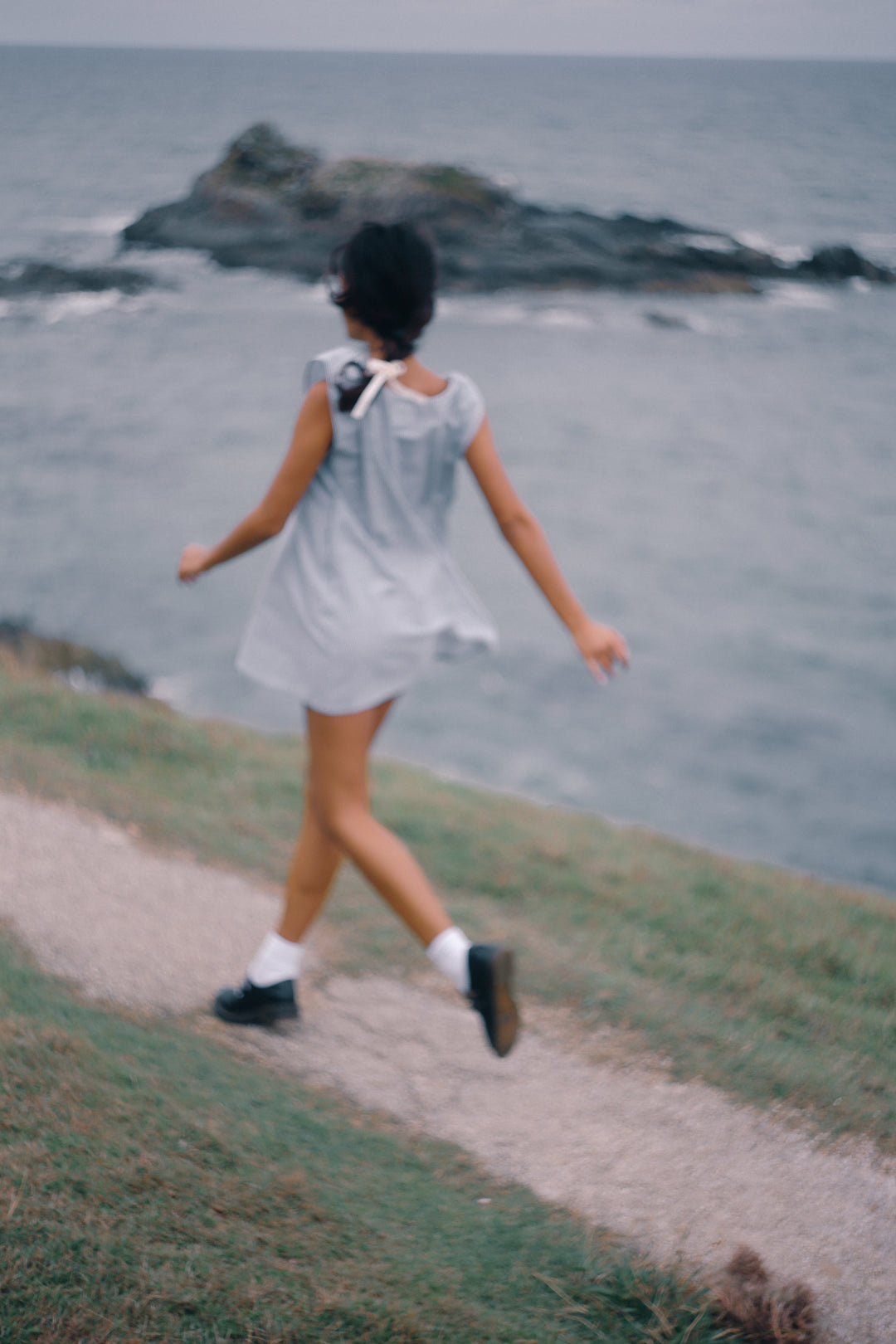 Luna Shift Dress - Spirulina Stripe