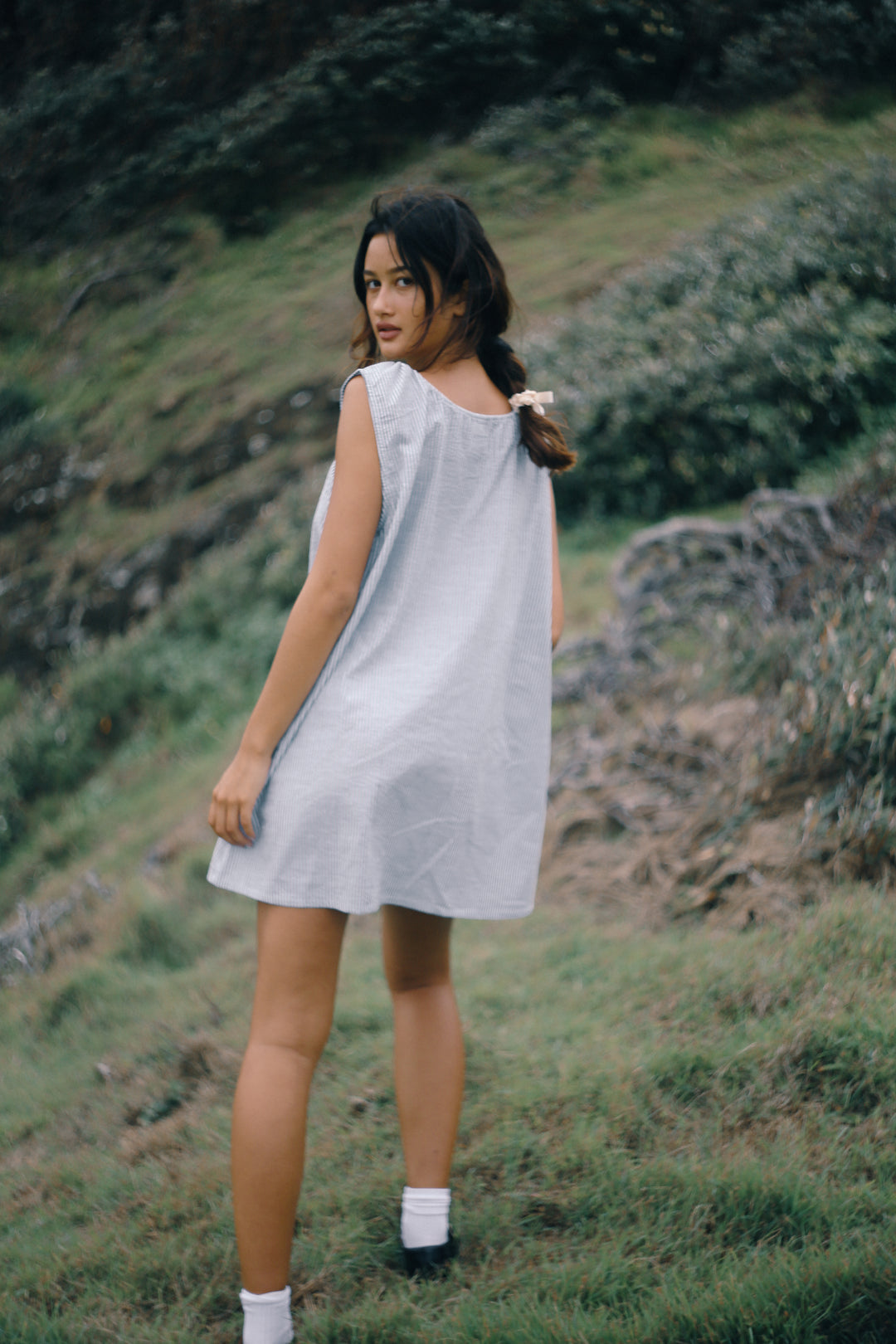 Luna Shift Dress - Spirulina Stripe