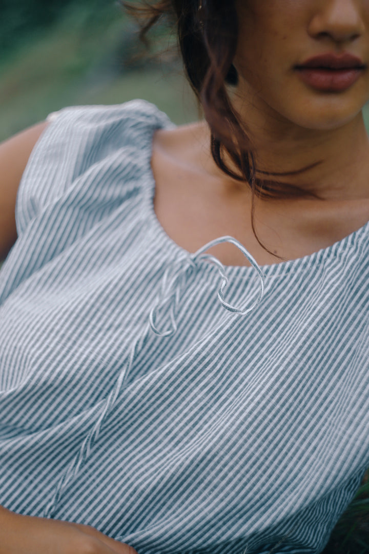 Luna Shift Dress - Spirulina Stripe