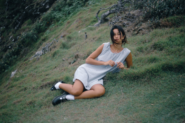 Luna Shift Dress - Spirulina Stripe