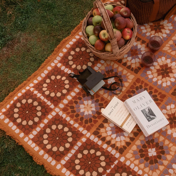 Granny Square Throw - Chai