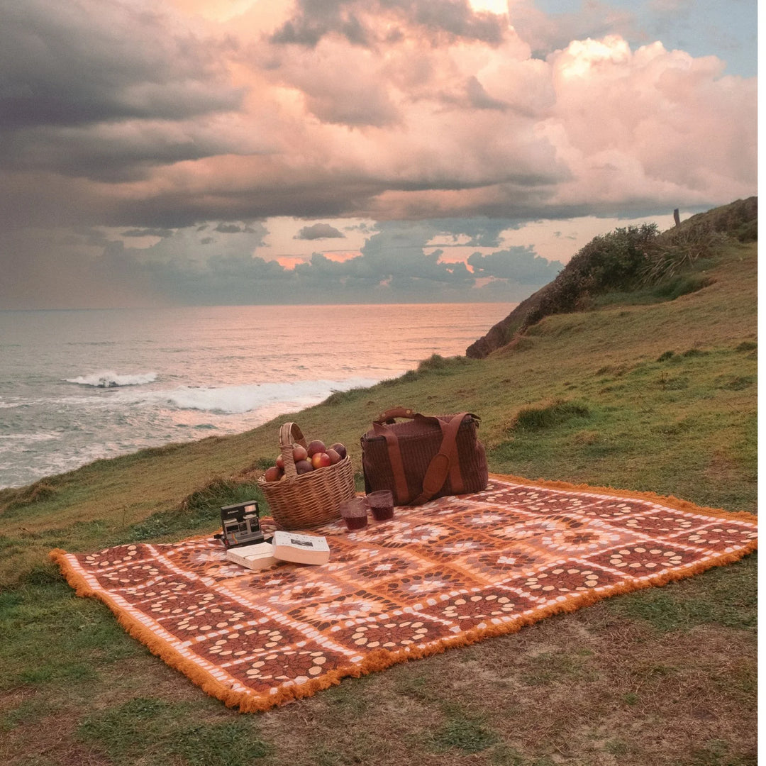 Granny Square Throw - Chai