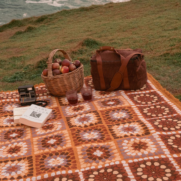 Granny Square Throw - Chai