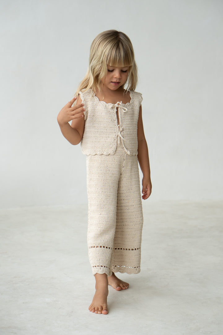 Crochet Vest Ecru