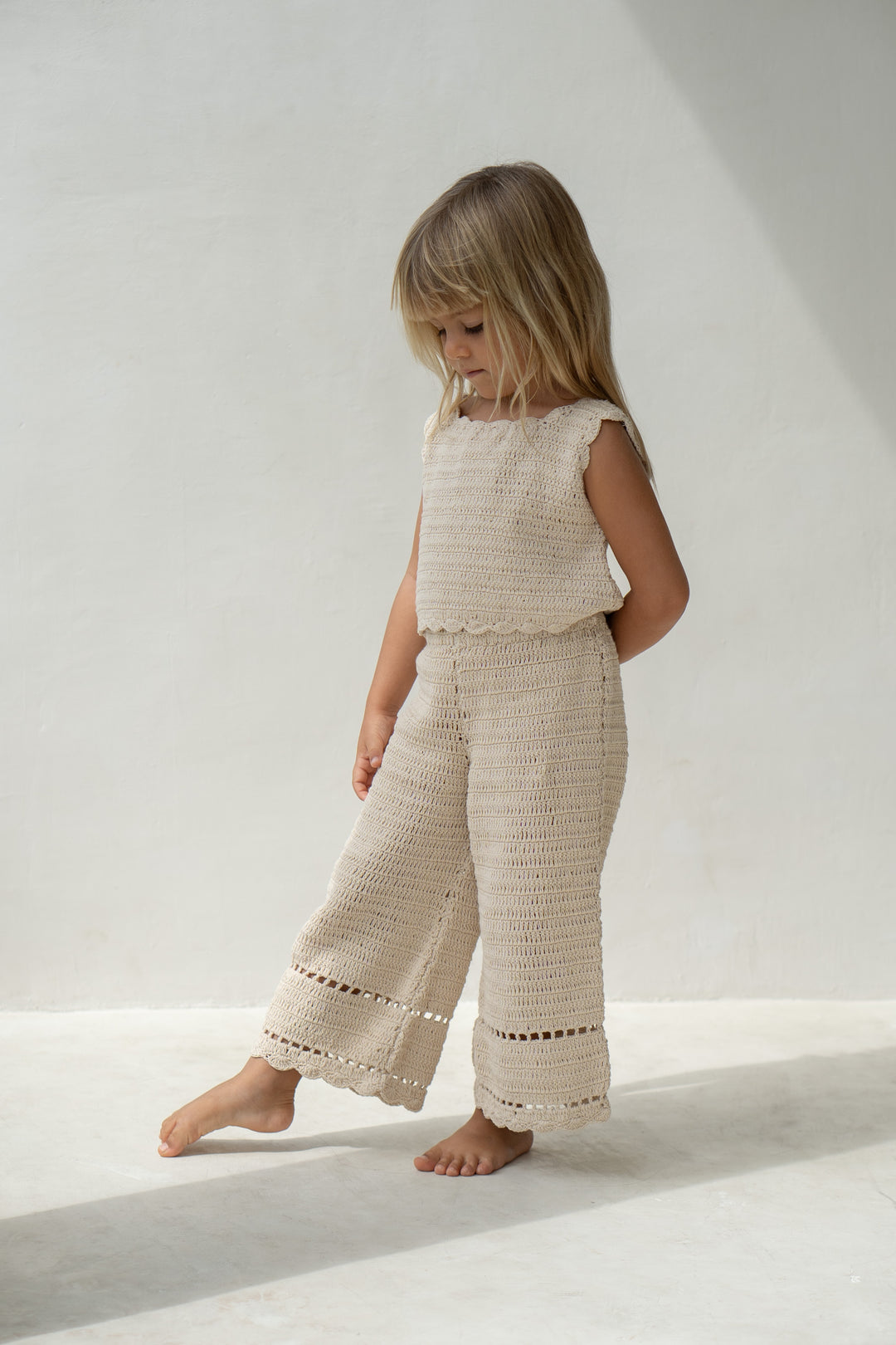 Crochet Pants Ecru