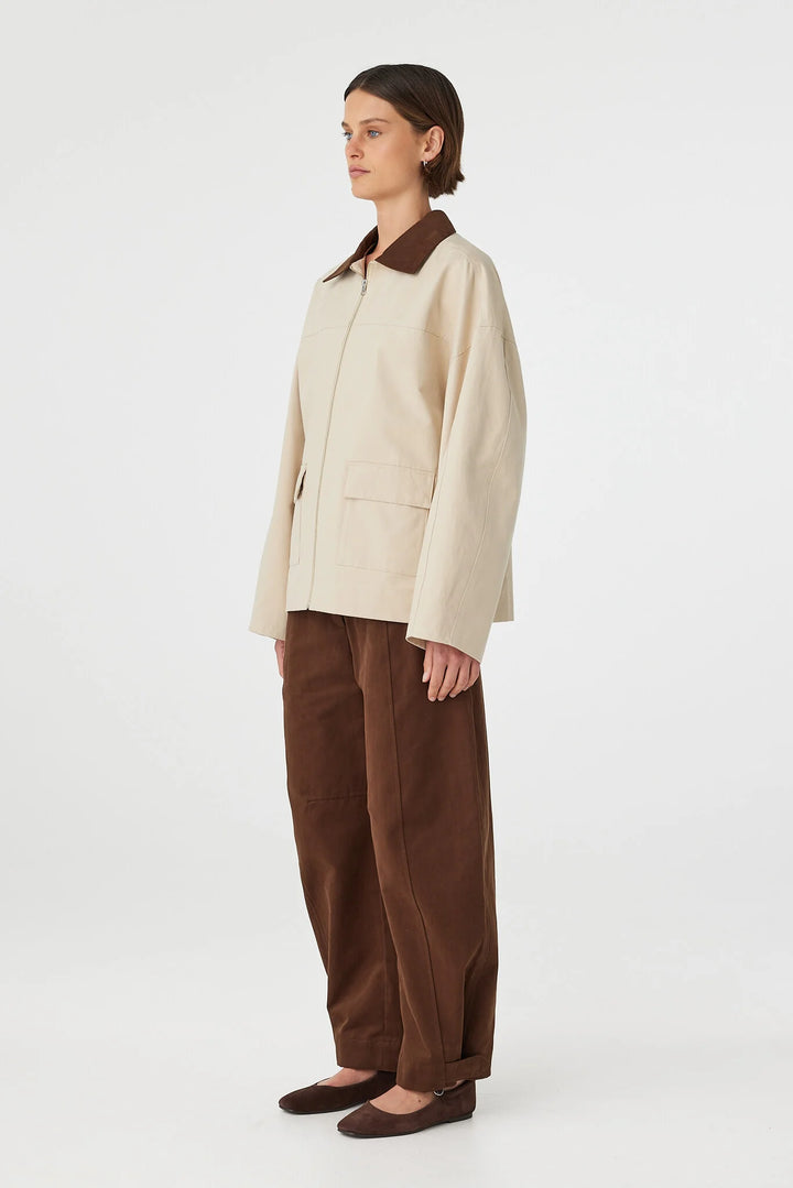 Rory Jacket - Beige and Espresso