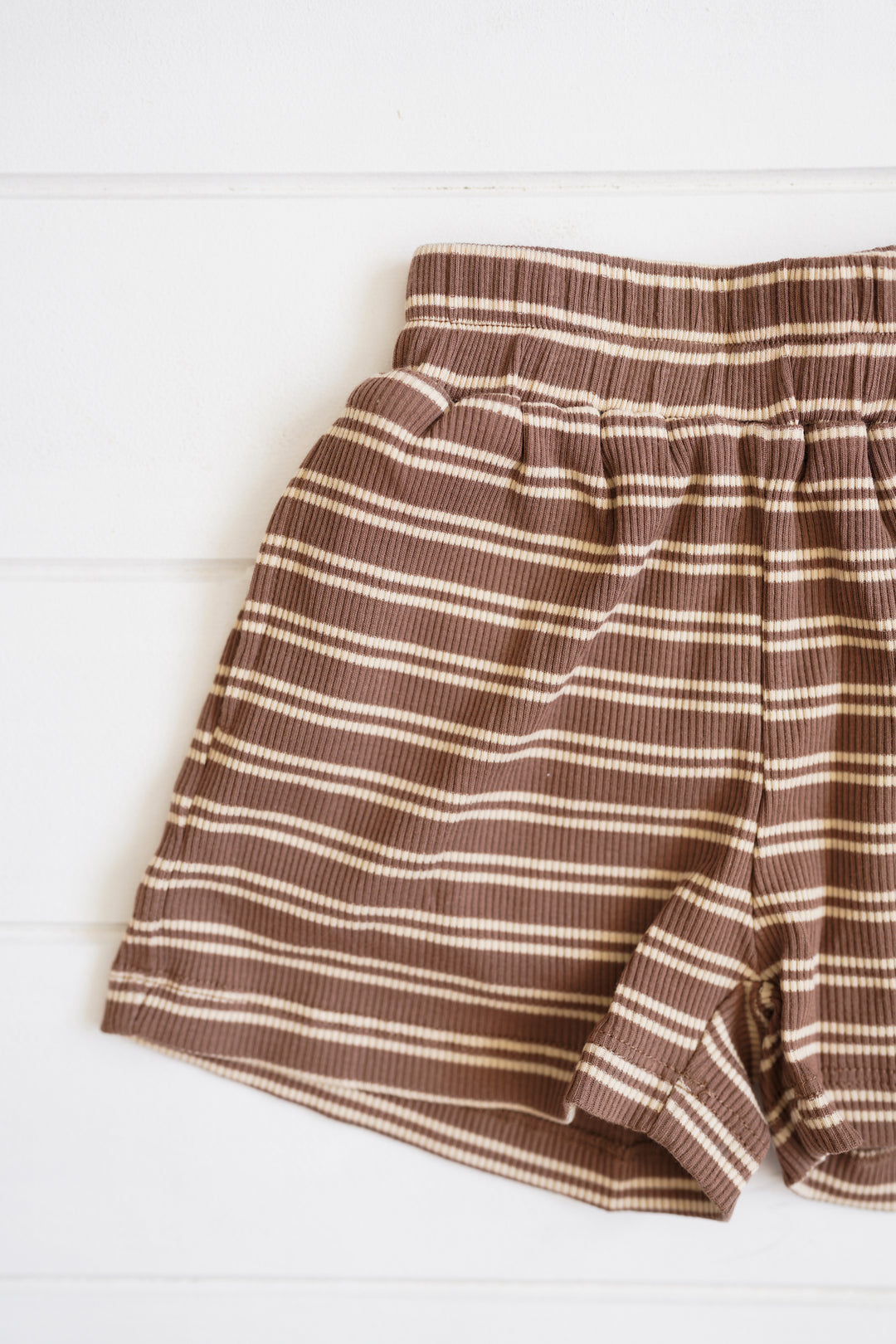 Rib Short - Choc Stripe