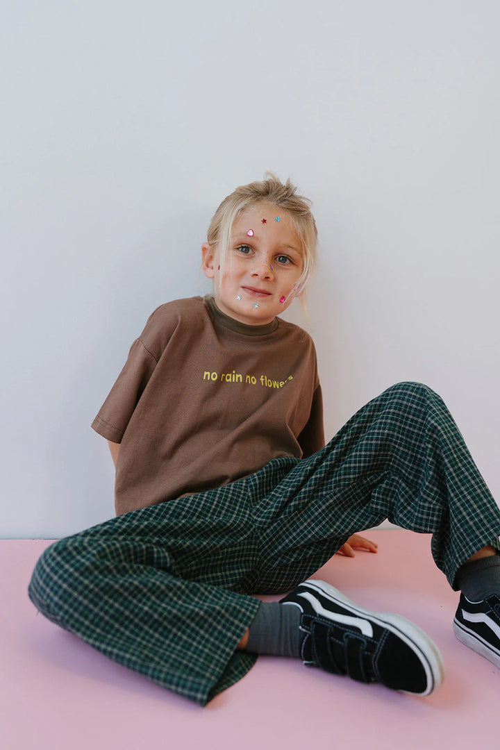 Cotton Check Pant - Forest