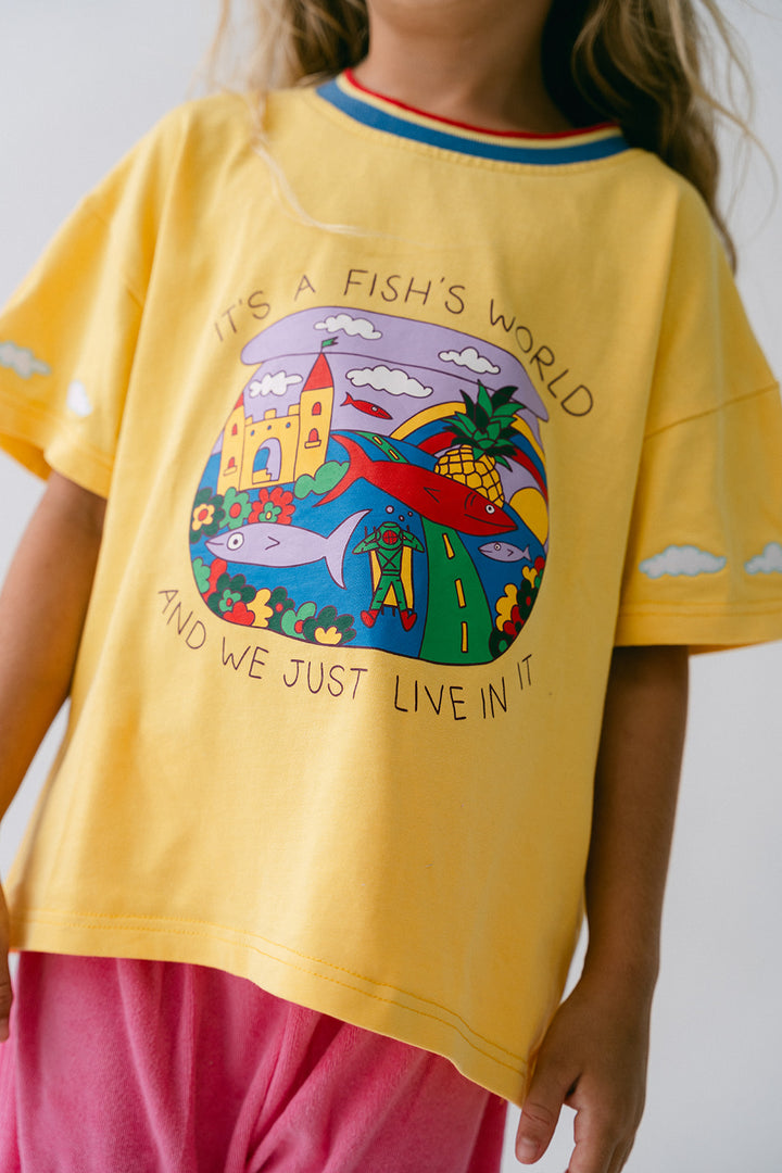 Fish Life Tee - Yellow PRE-SALE