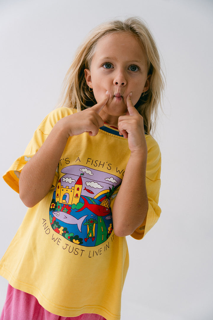 Fish Life Tee - Yellow PRE-SALE