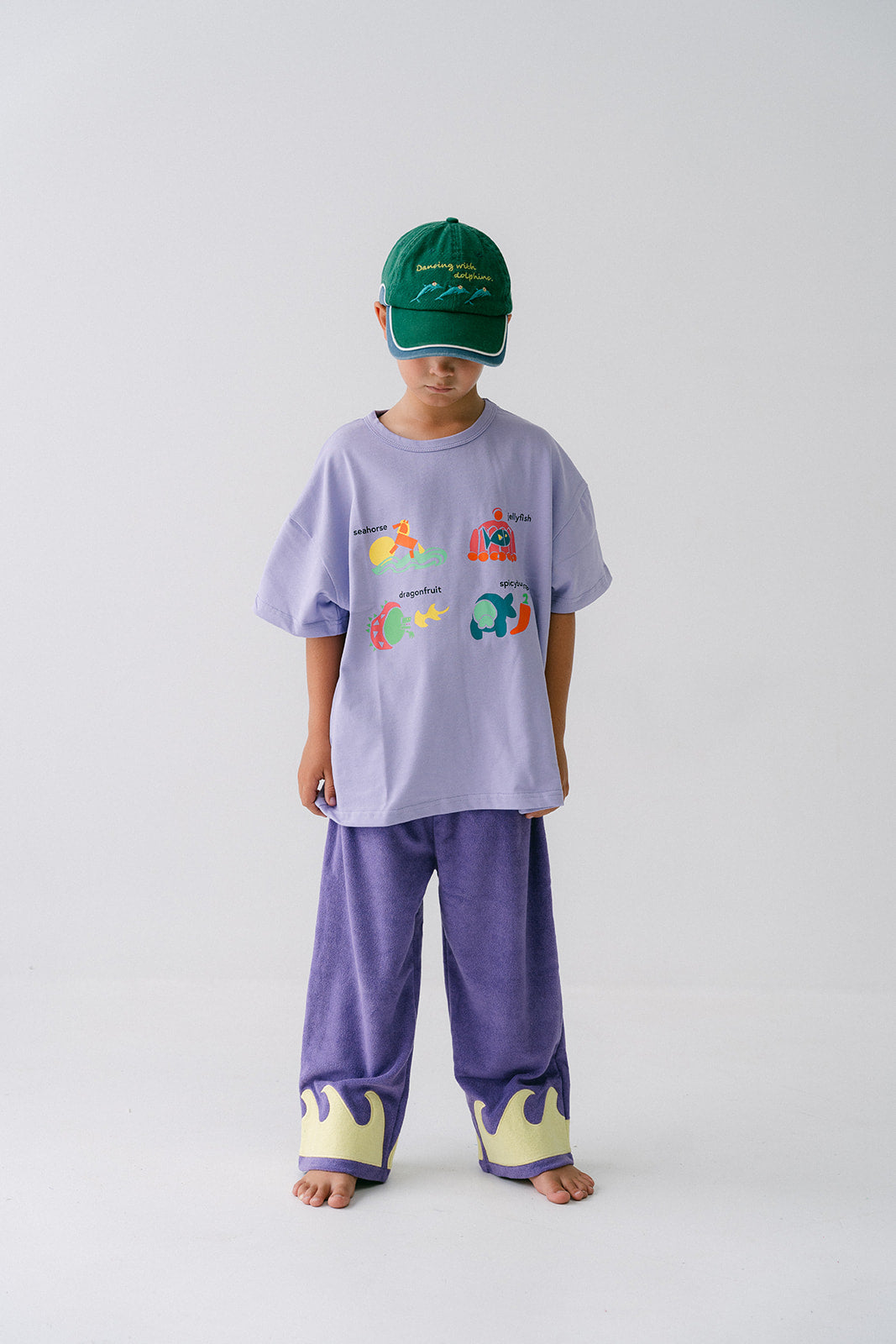 Wave Terry Pants - Cosmic Coral