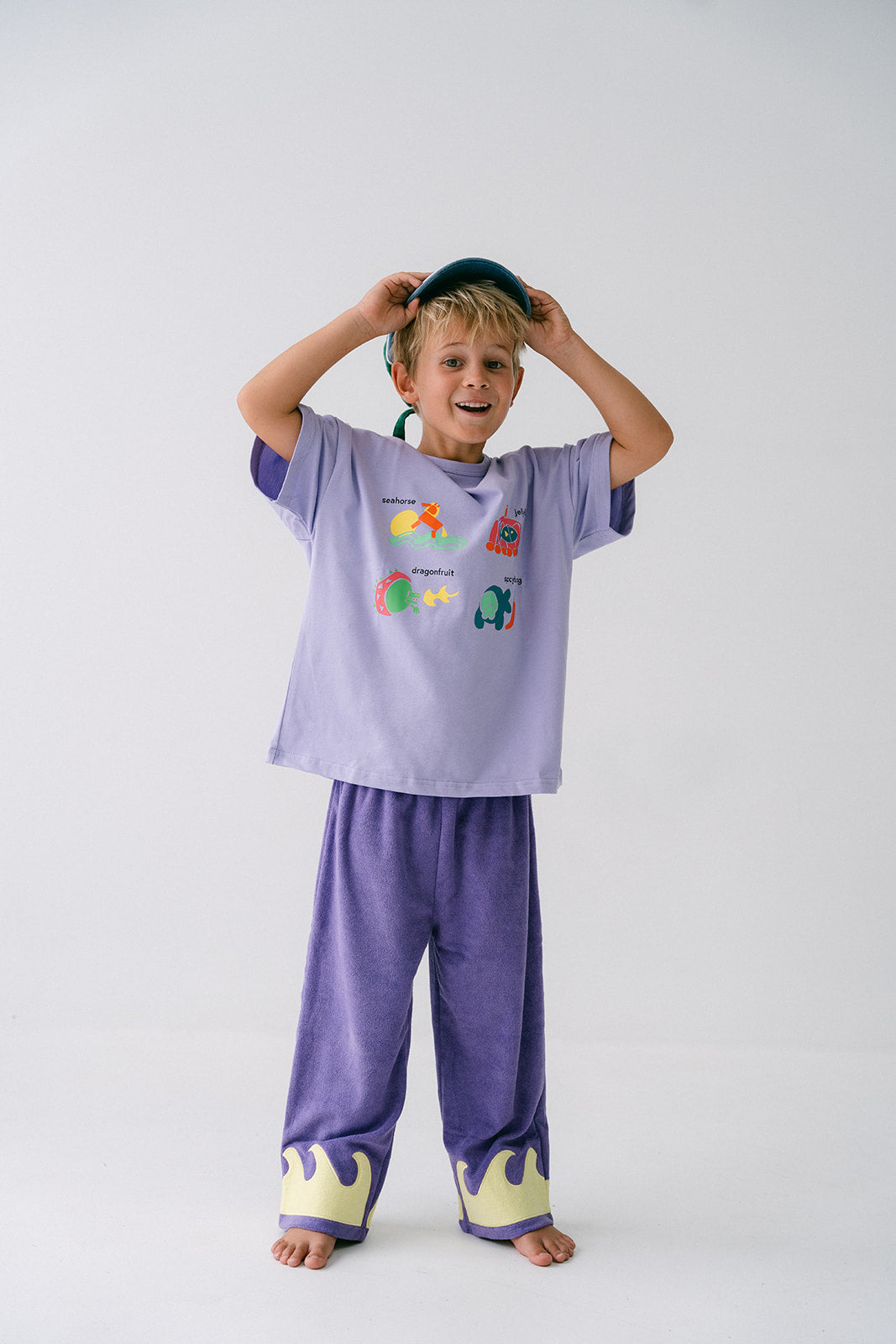 Wave Terry Pants - Cosmic Coral