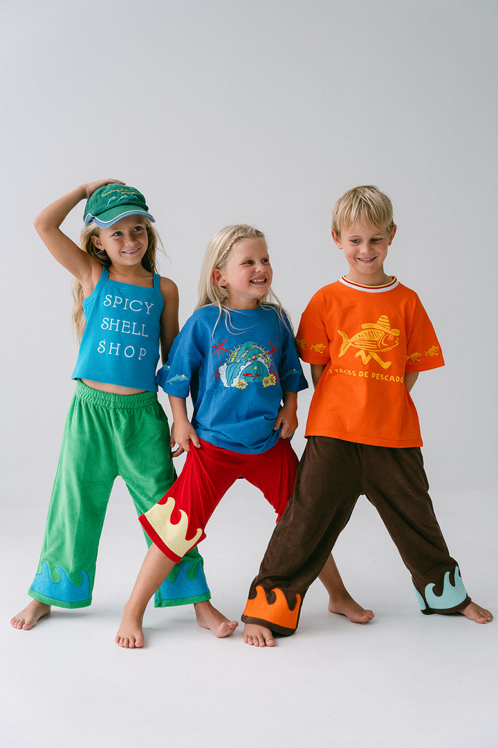 Wave Terry Pants - Volcano Bay