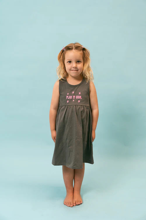 Play it Cool Dress - Charcoal