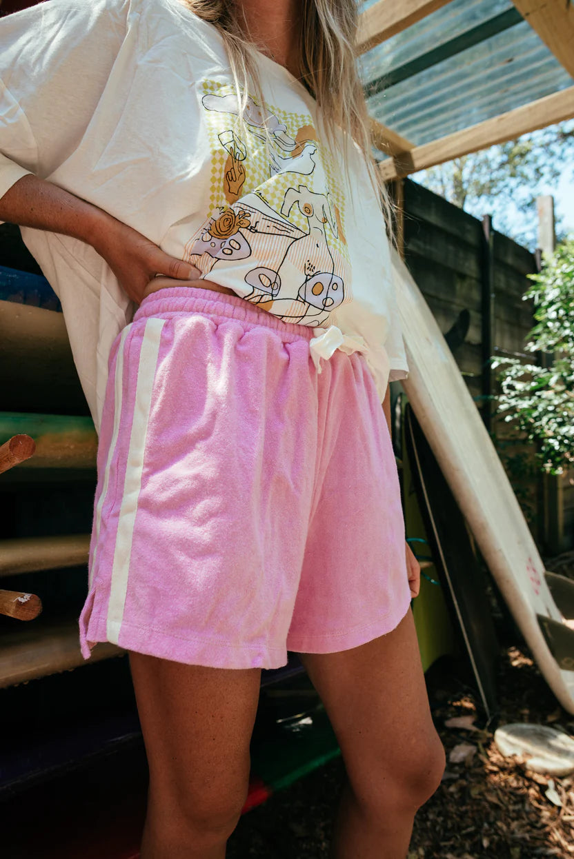 Terry Towelling Short Pink