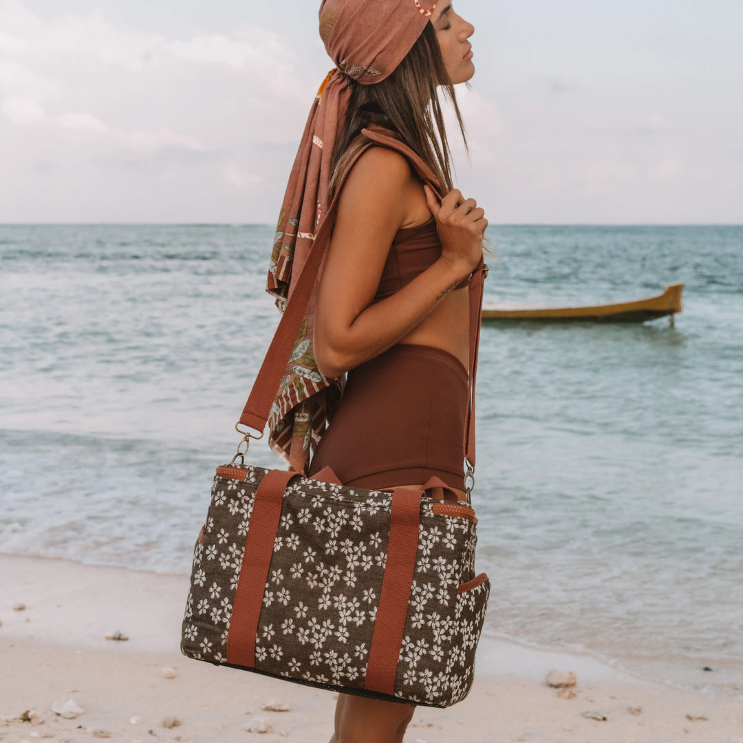 Cord Large Cooler Bag - Cinnamon