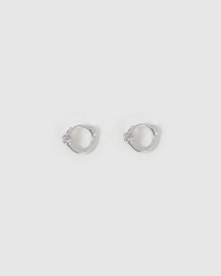 Nova Silver Huggie Earrings