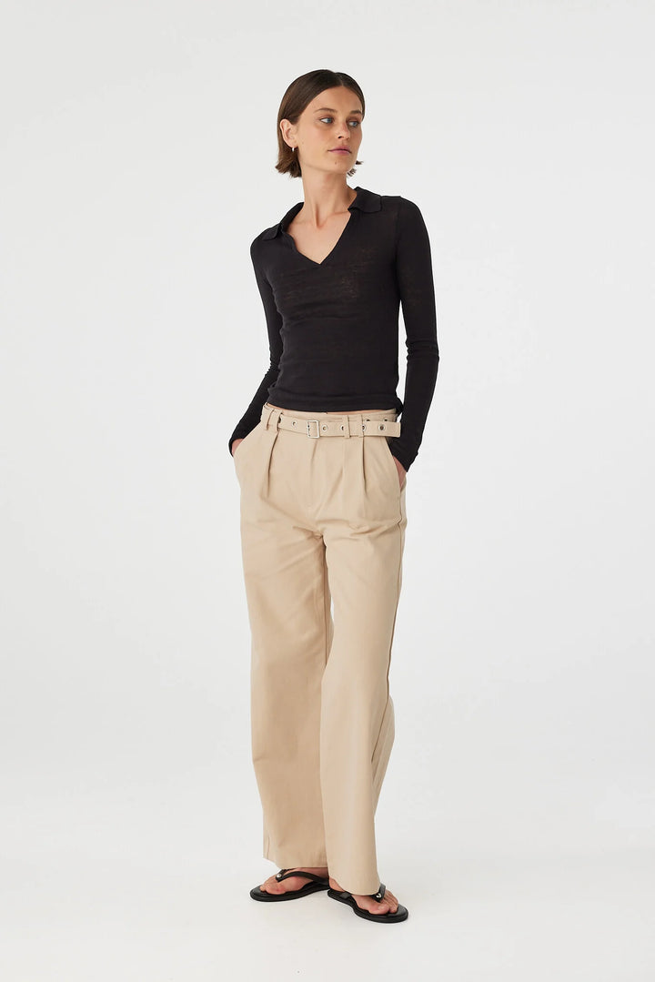 Mae Long Sleeve Top - Black