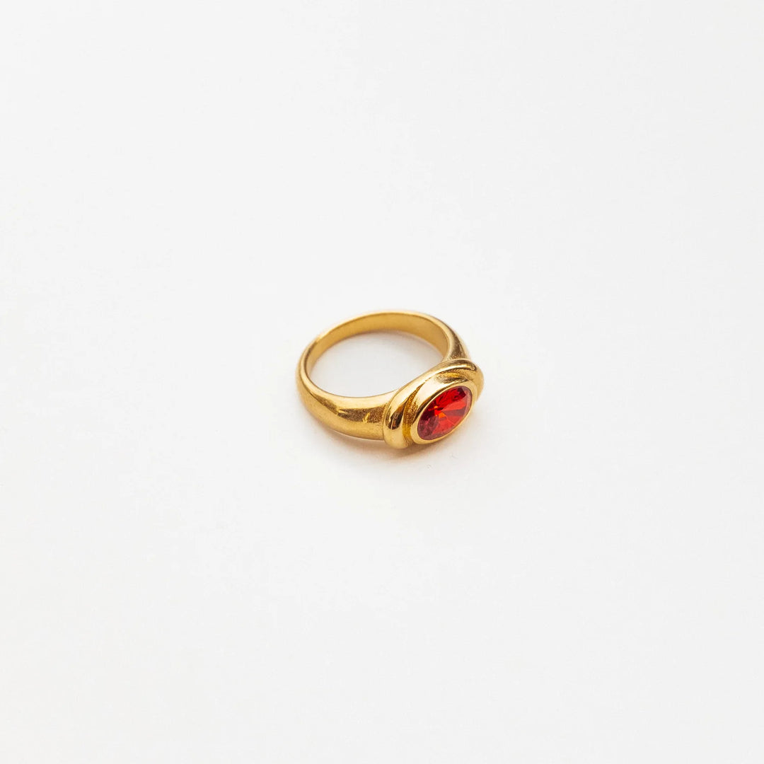 Azure Ring - Ruby Stone