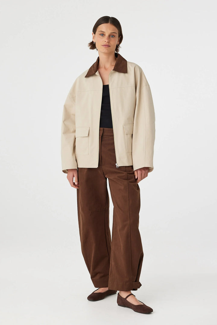 Rory Jacket - Beige and Espresso