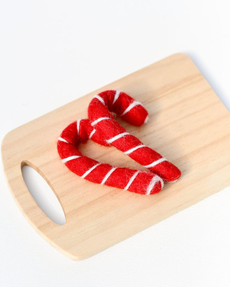 Felt Candy Canes - Set of 2 RED