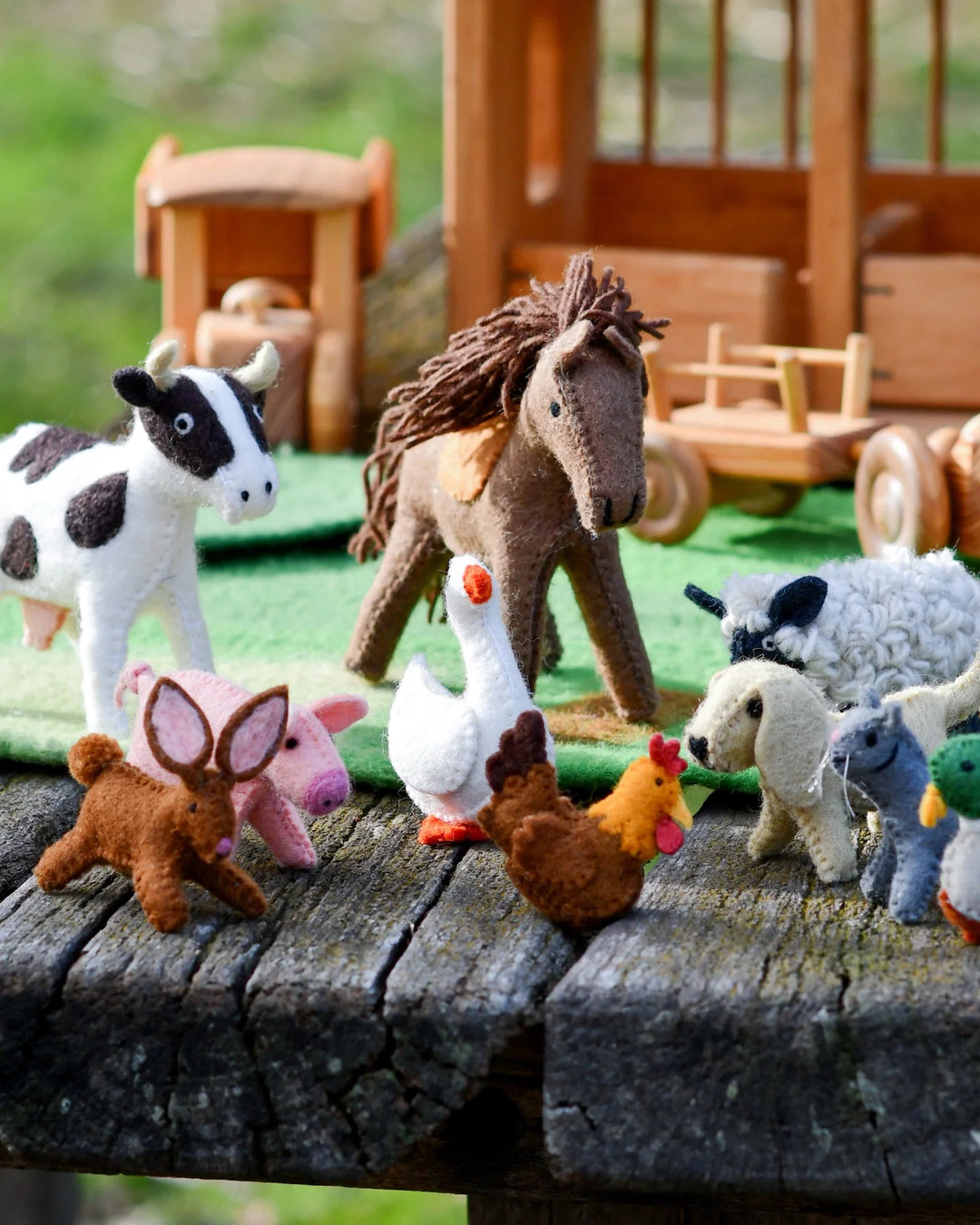 Felt Farm Animals Toys Set of 10 Toys