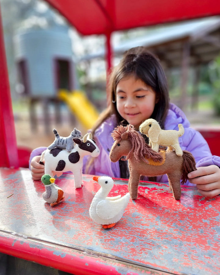 Felt Farm Animals Toys Set of 10 Toys