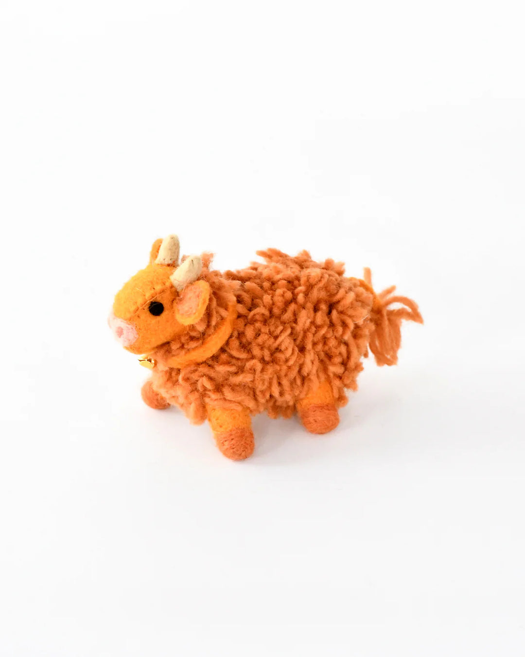 Felt Highland Cow Toy - Light Brown