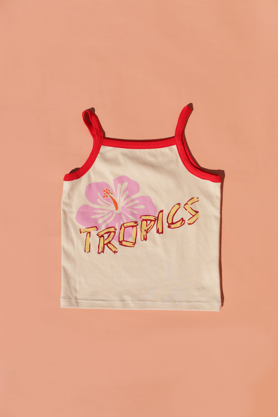 Cream & Red Tropics Singlet