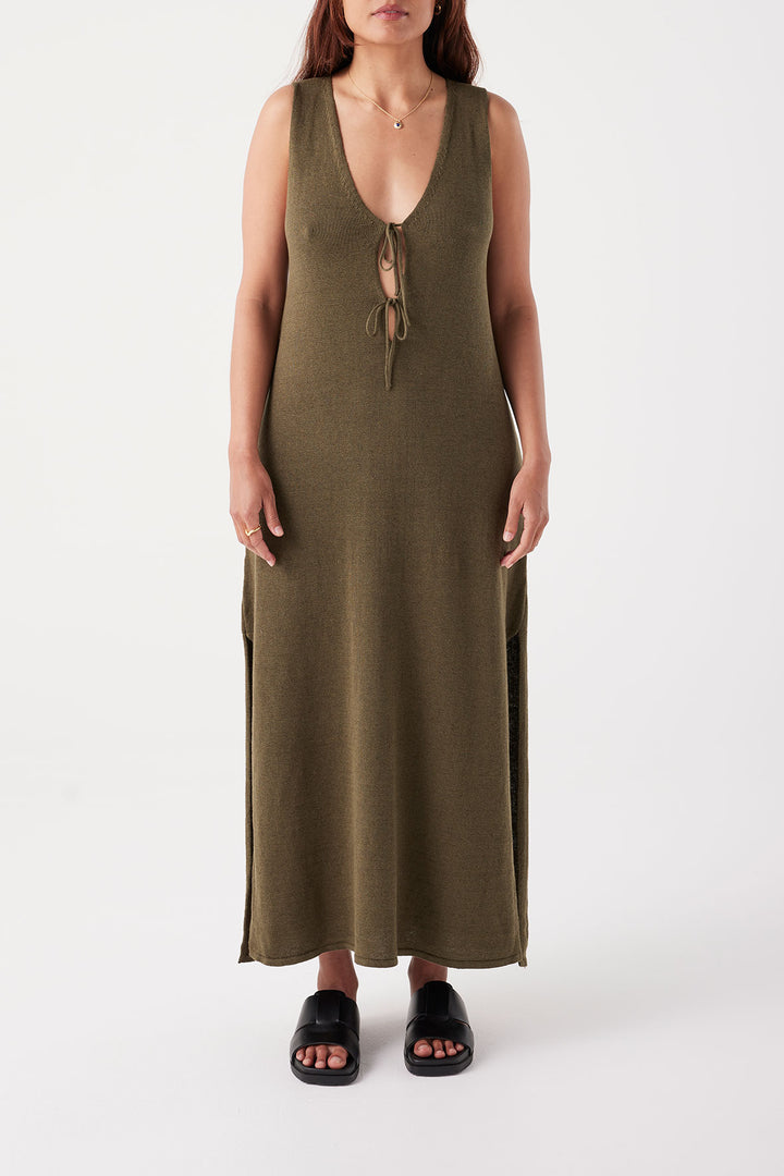 Poppy Maxi Dress - Olive